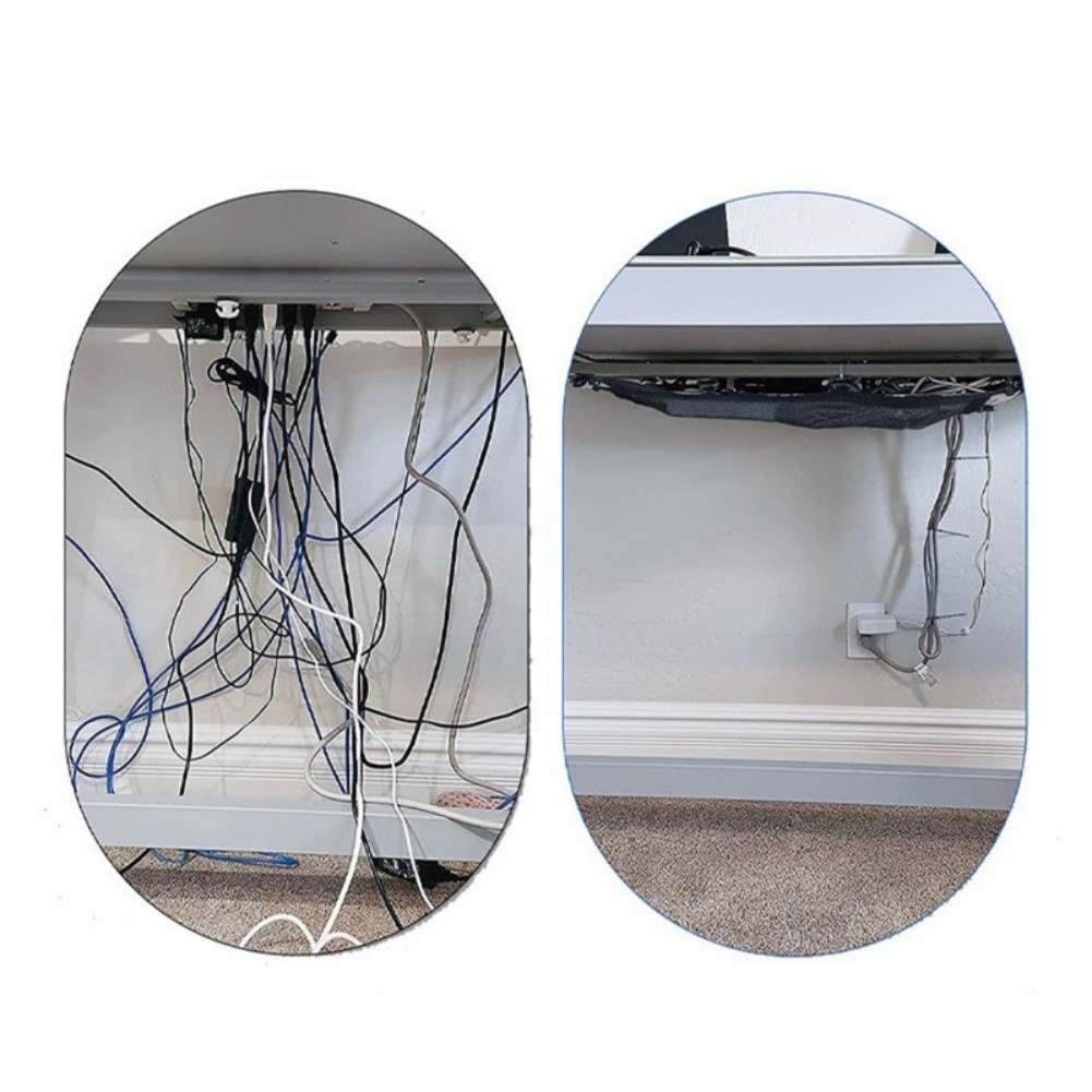 Cable Management Net for Home Office Adjustable Fit for Organizing Cables - Picture 15 of 23