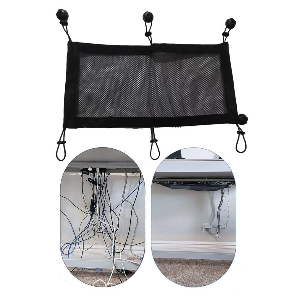 Cable Management Net for Home Office Adjustable Fit for Organizing Cables - Picture 13 of 23