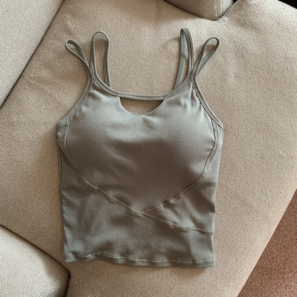 Trendy Ladies' Hollowed Out Vest with Chest Cushion for Everyday Style - Picture 9 of 12