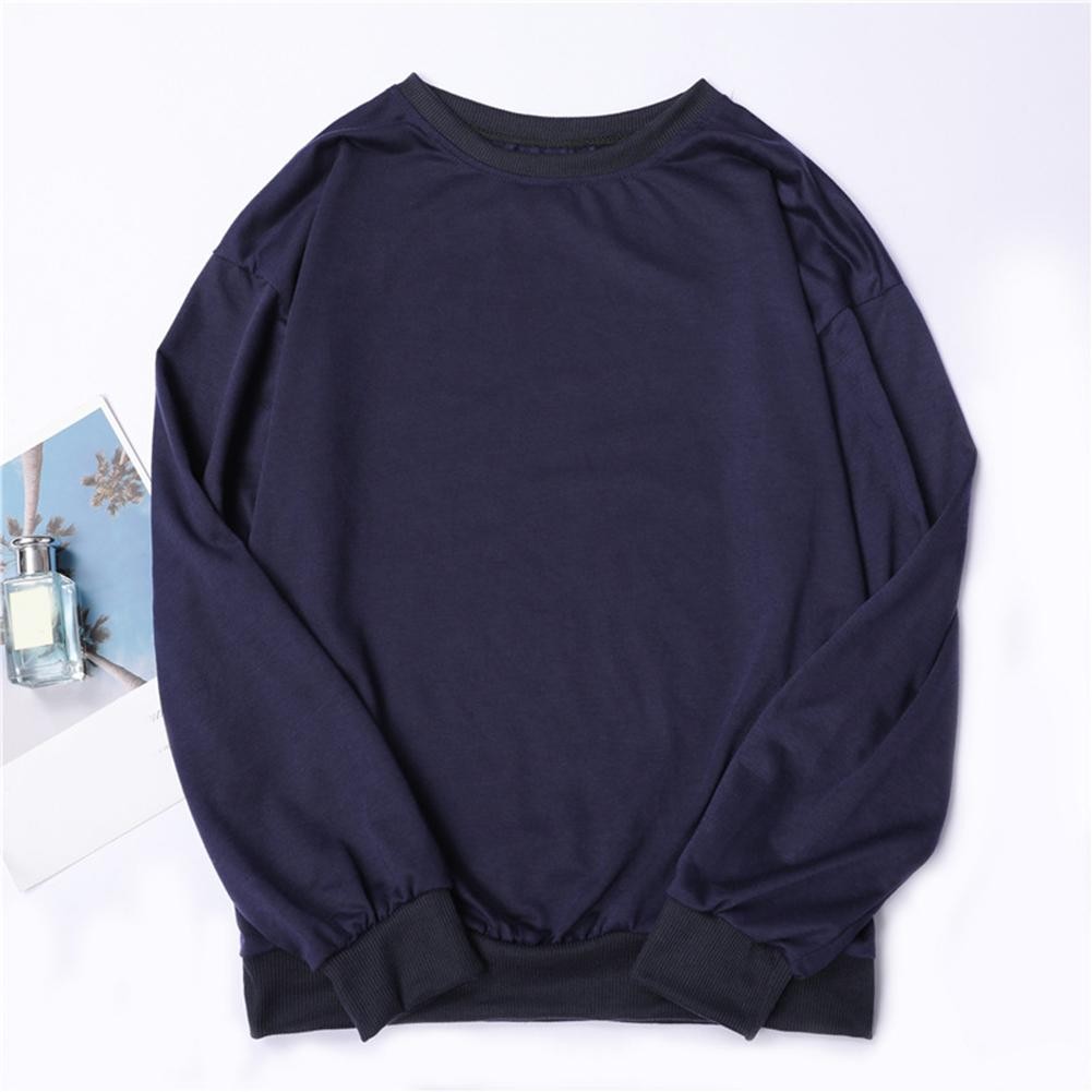 Autumn And Winter Couple Long Sleeved Pullover Loose Round Neck Hoodie - Picture 22 of 24