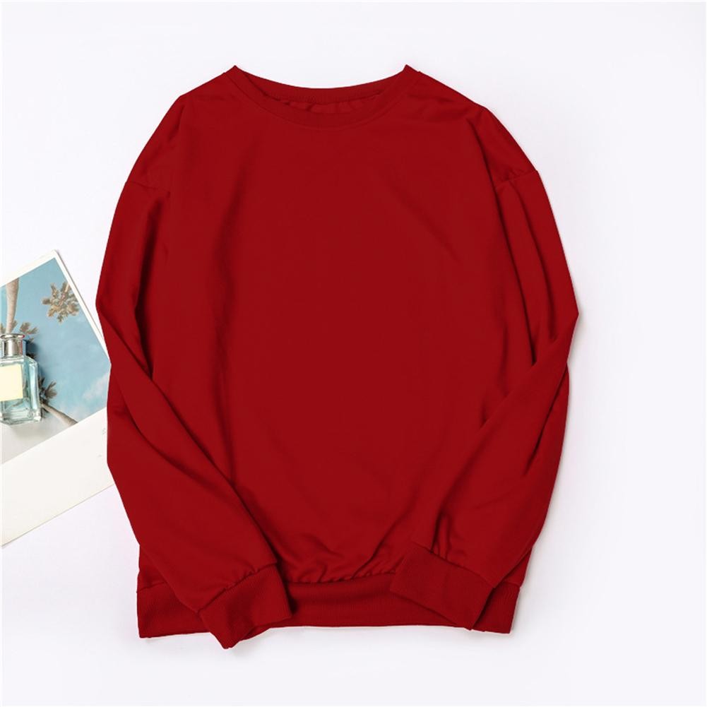Autumn And Winter Couple Long Sleeved Pullover Loose Round Neck Hoodie - Picture 24 of 24