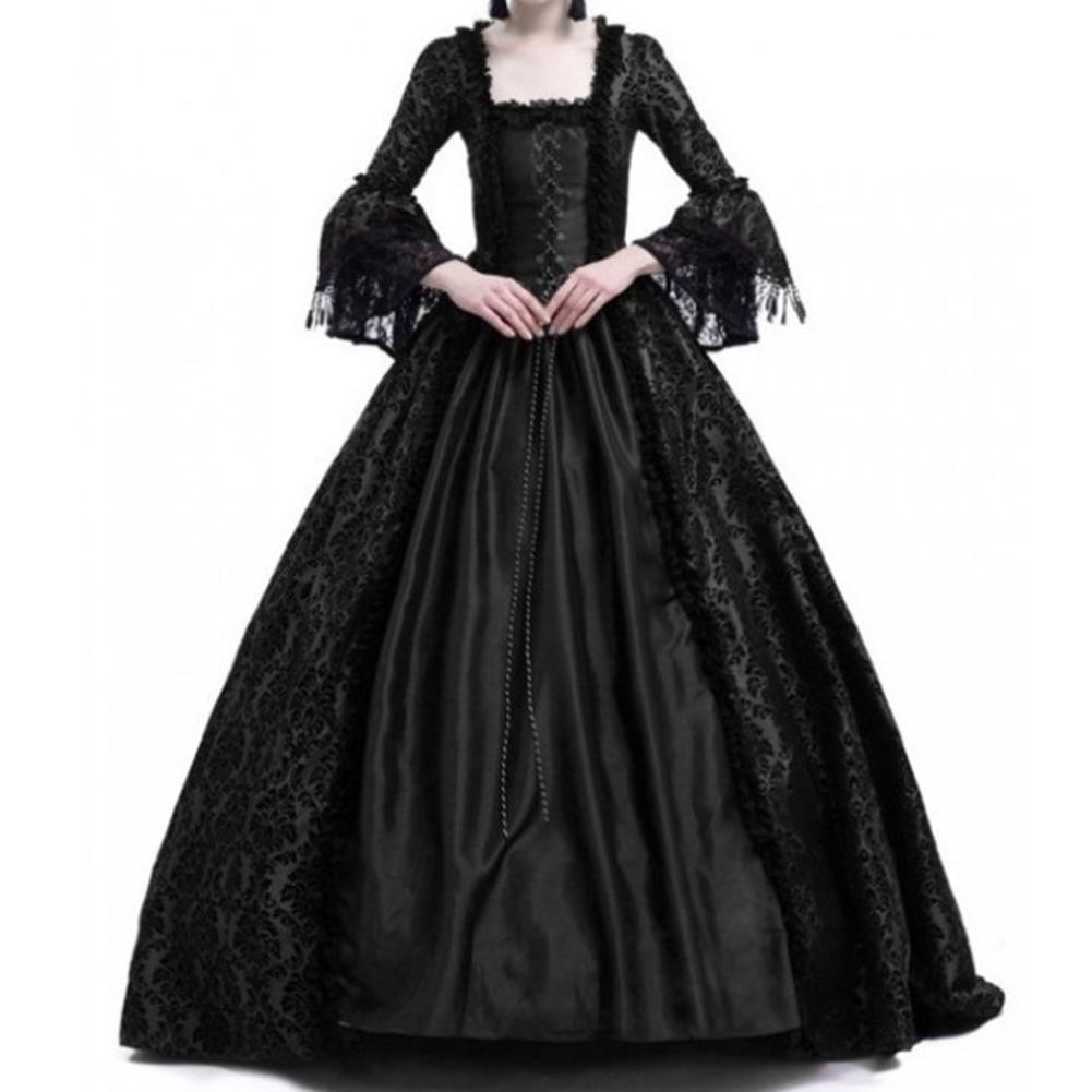 Sophisticated Lace Bell Sleeve Dress for Women Vintage Style for Autumn - Picture 17 of 21