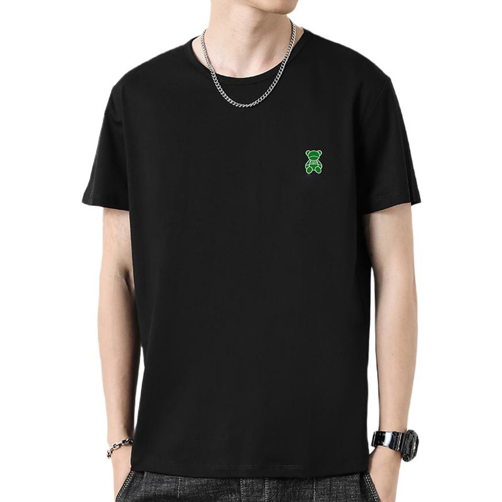 Men's Breathable Printed Short Sleeve T Shirt Crew Neck Casual Wear for Summer - Picture 5 of 9