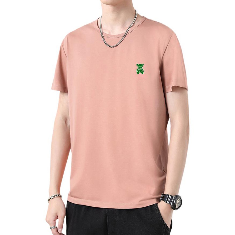 Men's Breathable Printed Short Sleeve T Shirt Crew Neck Casual Wear for Summer - Picture 9 of 9