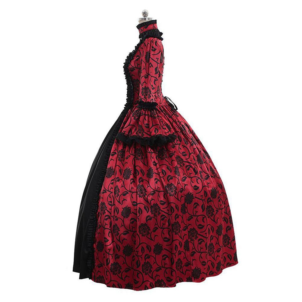 Stylish Women's Long Dress in Victorian Gothic Fashion for Celebrations - Picture 8 of 12