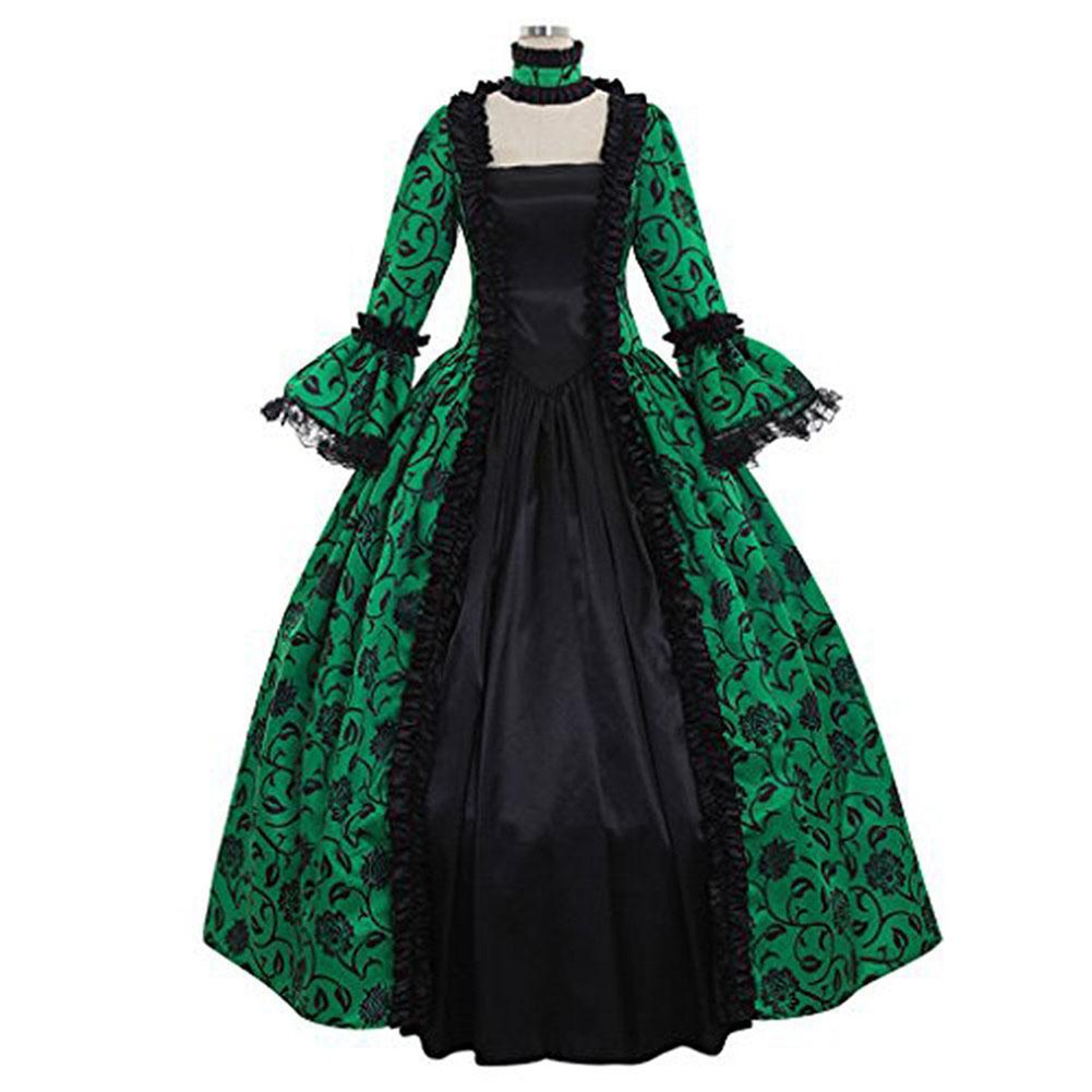 Stylish Women's Long Dress in Victorian Gothic Fashion for Celebrations - Picture 11 of 12