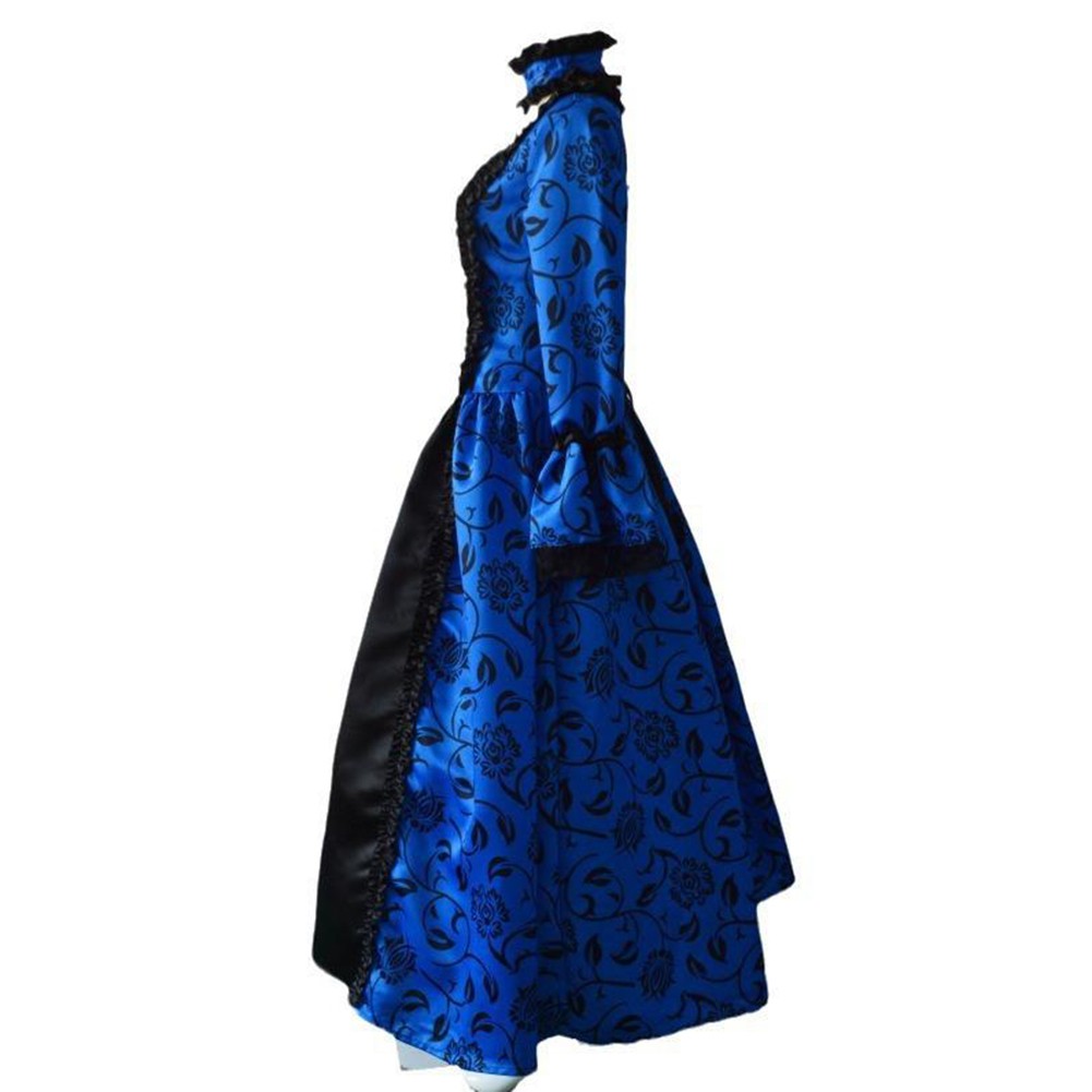 Stylish Women's Long Dress in Victorian Gothic Fashion for Celebrations - Picture 10 of 12