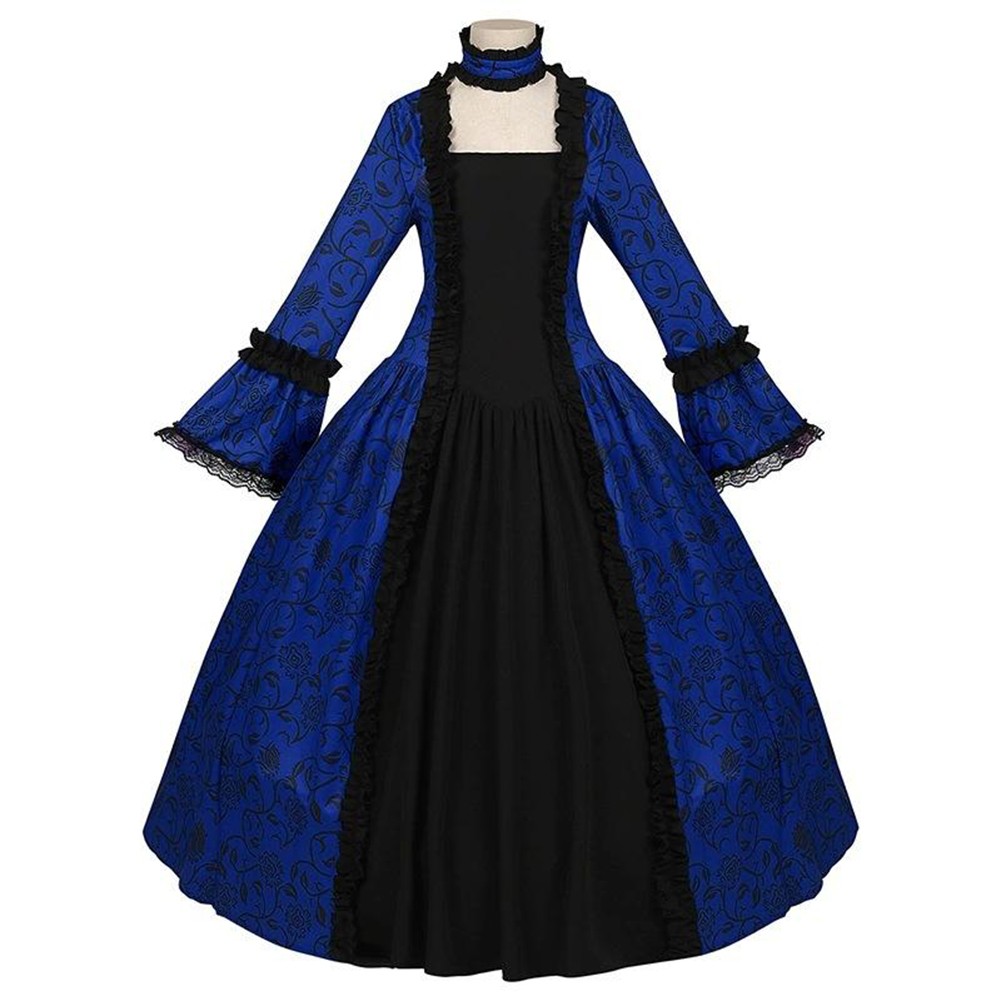 Stylish Women's Long Dress in Victorian Gothic Fashion for Celebrations - Picture 9 of 12