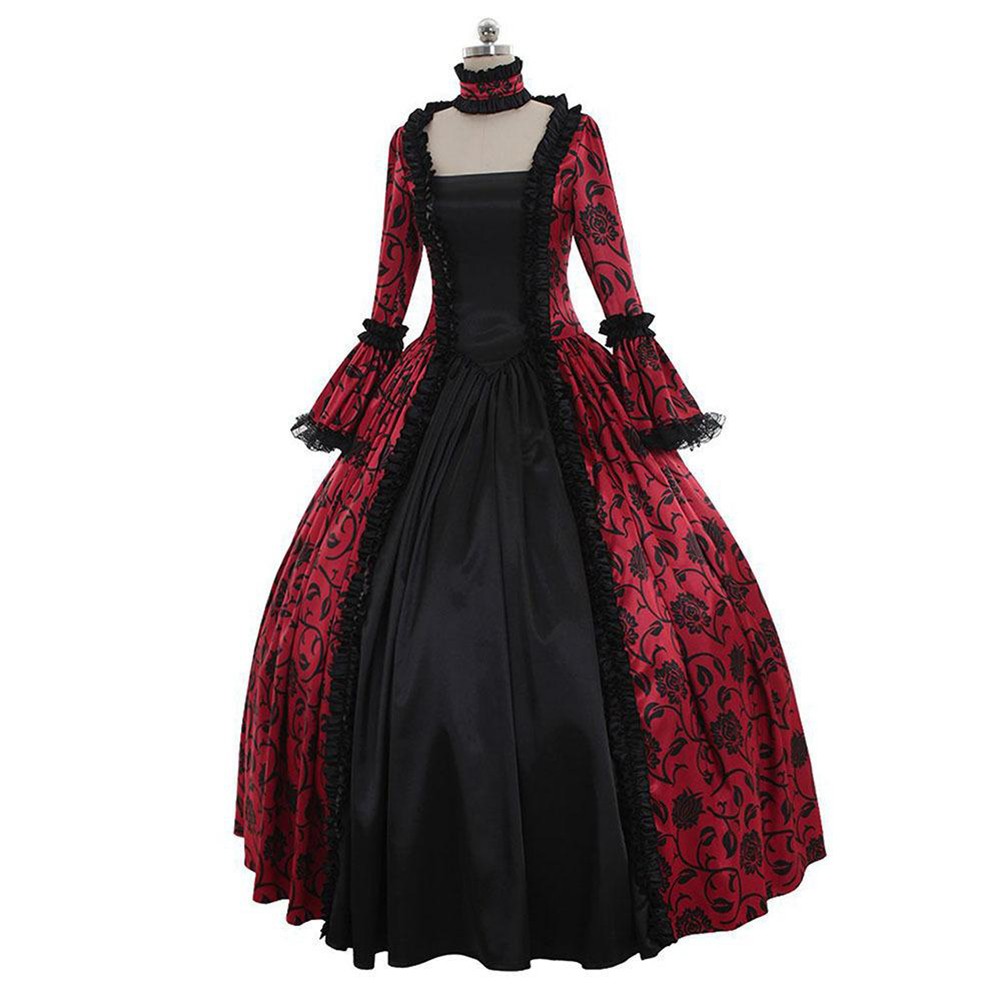 Stylish Women's Long Dress in Victorian Gothic Fashion for Celebrations - Picture 7 of 12