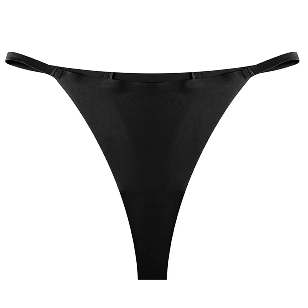 Comfortable Low Waist Thong Underwear for Women Made with Ice Silk Material - Picture 22 of 52