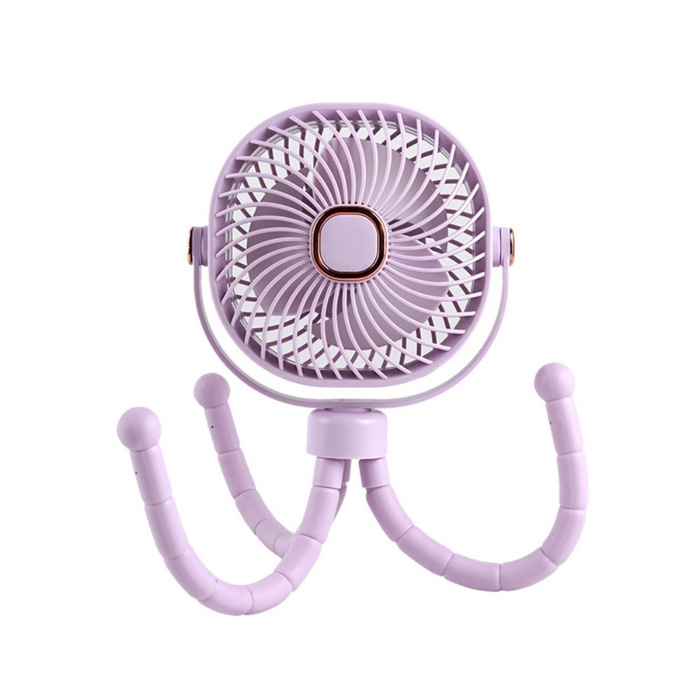Stroller Fan Portable 8000mAh Battery 4 Speed Settings 360 Degree Rotating Head