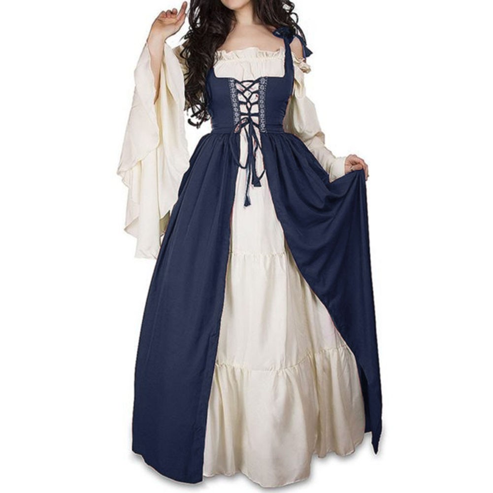 Retro Court Style Dress for Women with Long Sleeves and Elegant Design - Picture 7 of 14