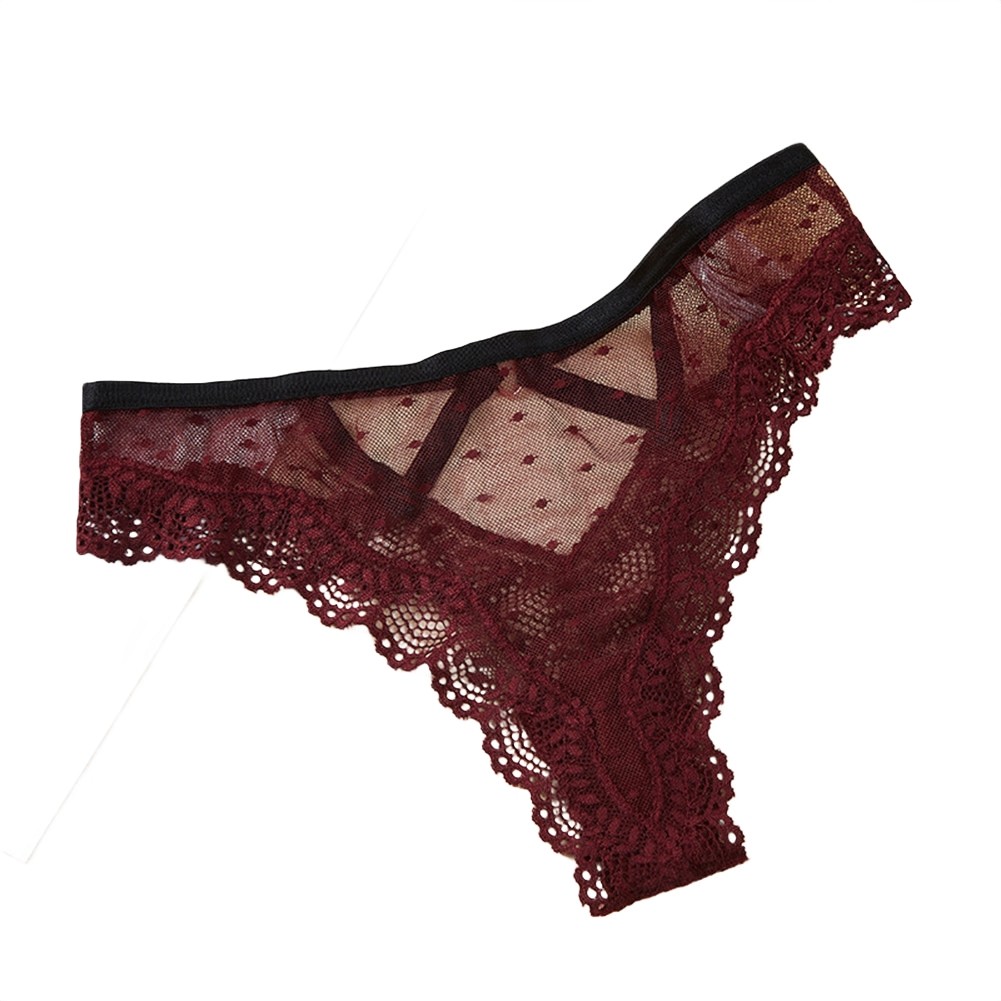 Low Waist Women's Seamless Thong Lace Mesh Breathable Nylon Spandex Underwear - Picture 23 of 26