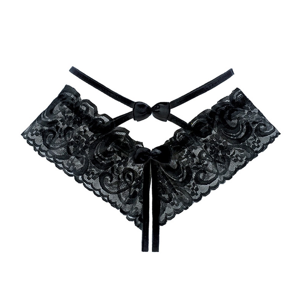 Women’s Nylon Spandex Hollow Transparent Lace Underwear Triangle Pants Sexy