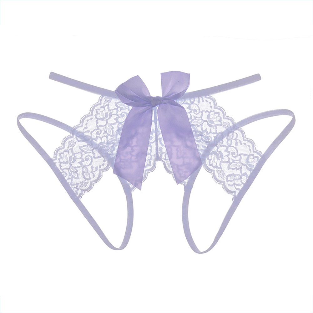 Sexy Damen-Spitzenunterwäsche abreißbare offene Hose weiches Nylon Elasthan Stretchstoff - Bild 17 von 19