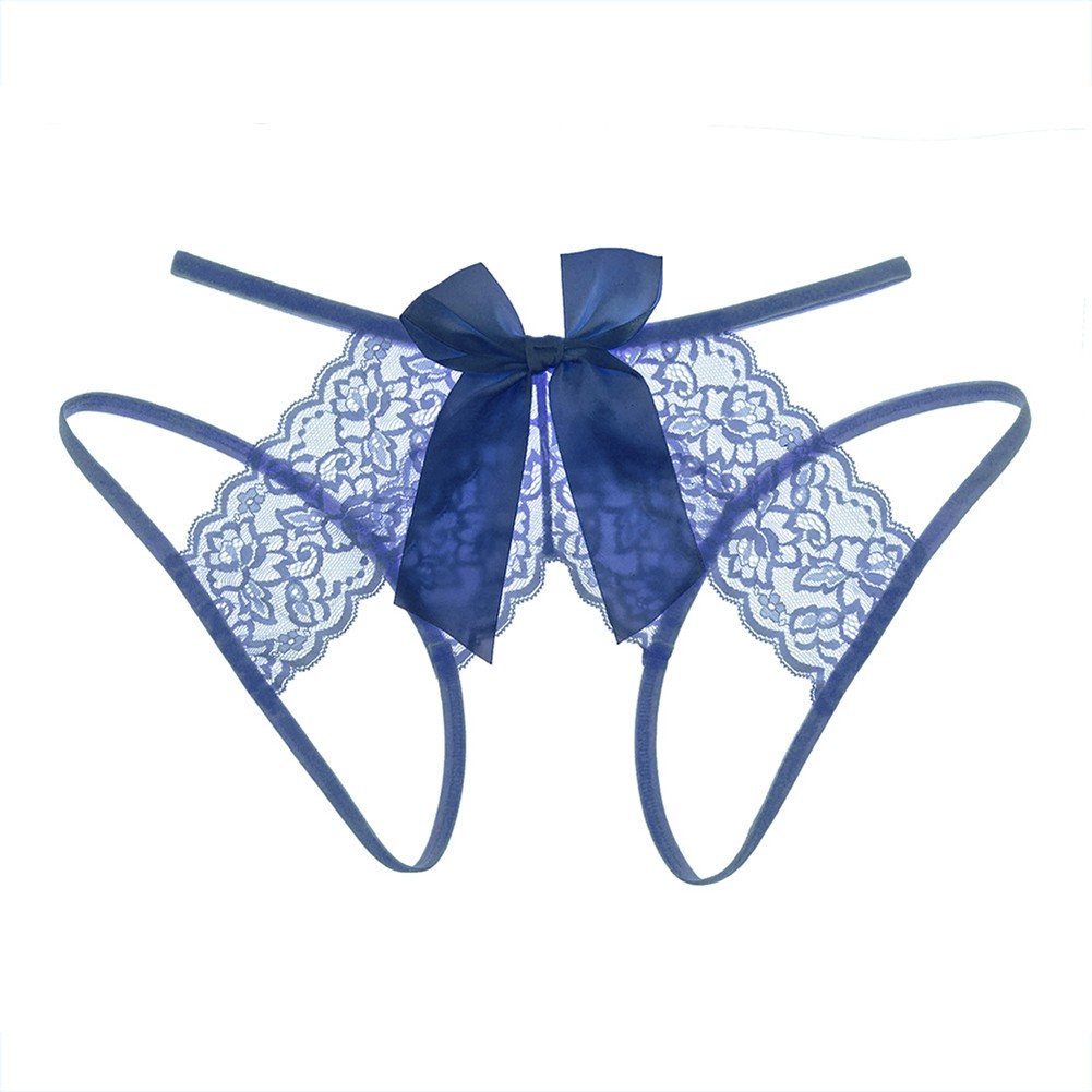 Sexy Damen-Spitzenunterwäsche abreißbare offene Hose weiches Nylon Elasthan Stretchstoff - Bild 19 von 19