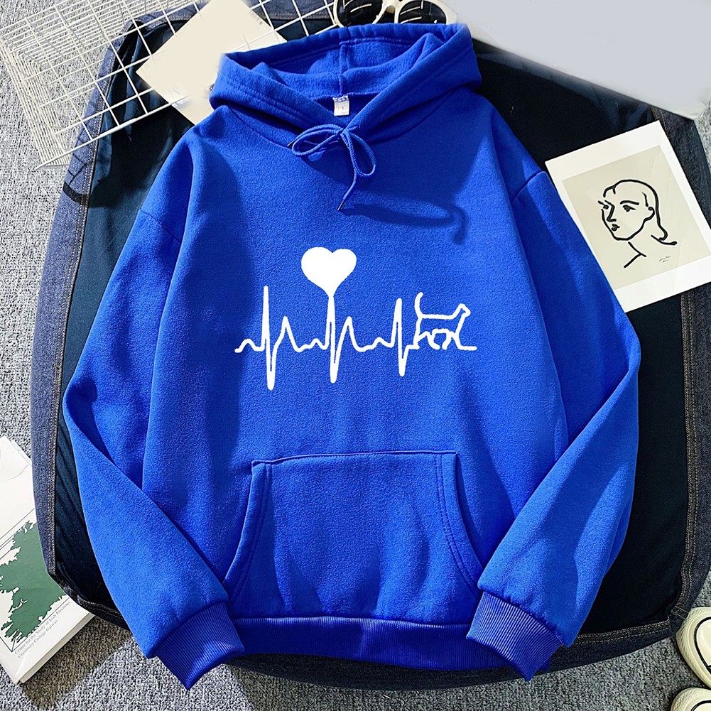 Fashionable Ladies Long Sleeve Hiphop Retro Printed Sports Hooded Sweatshirt - Picture 16 of 86