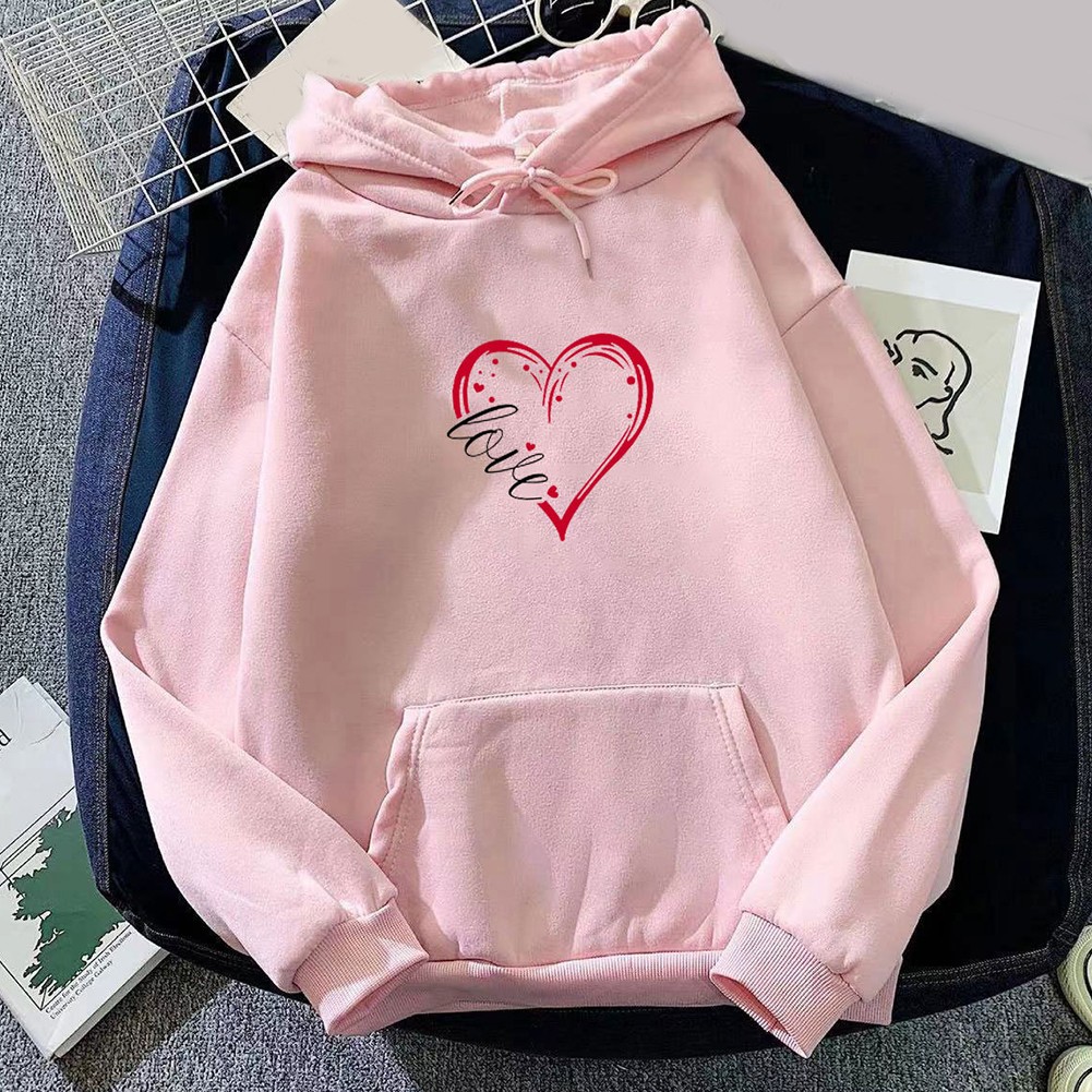 Sudadera con Capucha Estampada Manga Larga Damas Moda Deportes Hiphop Estilo Retro - Imagen 10 de 13