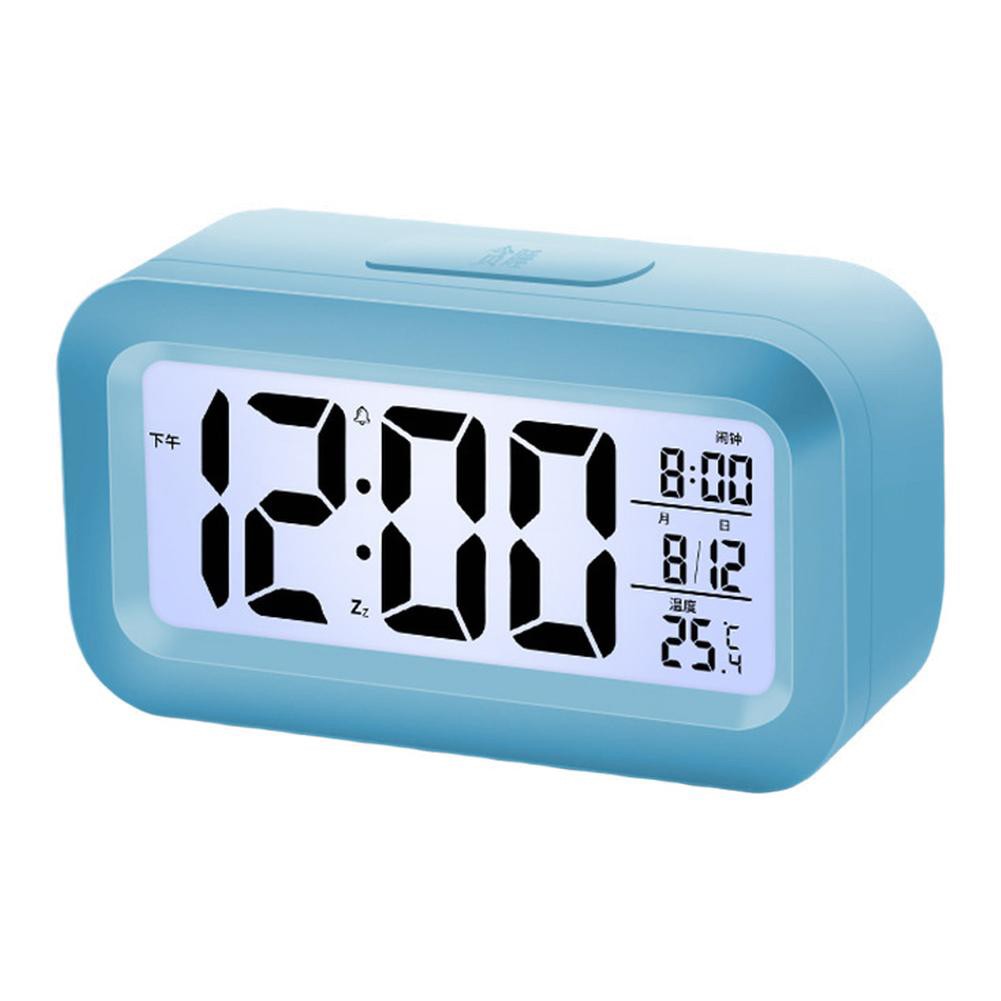 Mini Electronic Alarm Clock for Desk Use with Backlight and Multiple Alarms