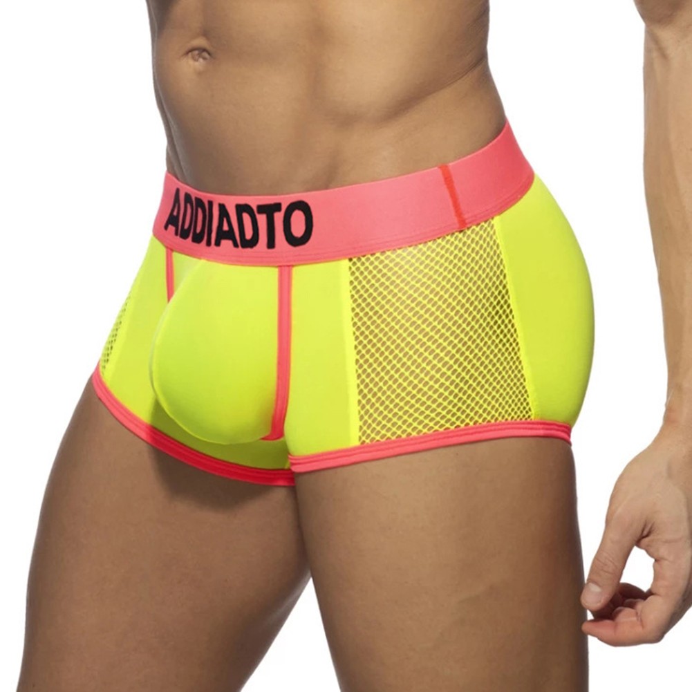 Mens Breathable Boxer Briefs Mesh Underpants Comfortable Color Matching - Picture 11 of 19