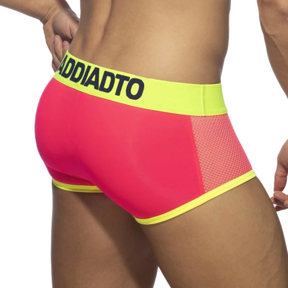 Mens Breathable Boxer Briefs Mesh Underpants Comfortable Color Matching - Picture 18 of 19