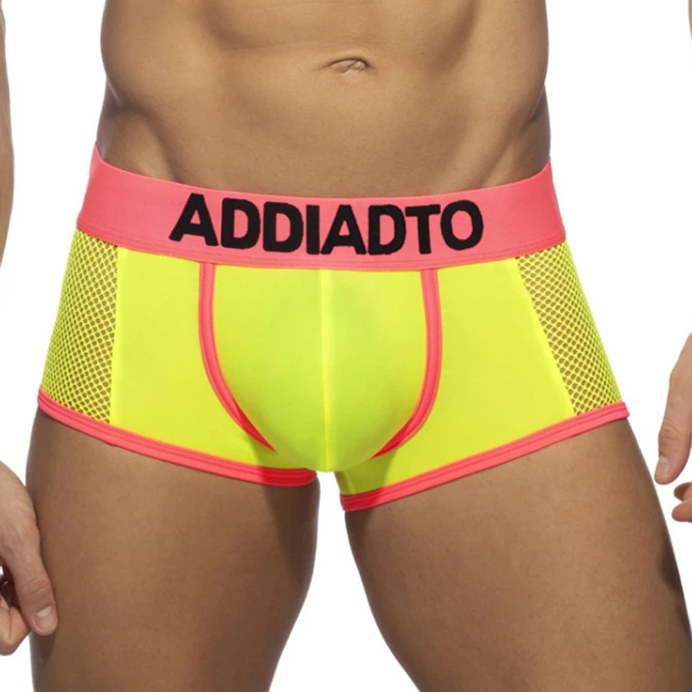 Mens Breathable Boxer Briefs Mesh Underpants Comfortable Color Matching - Picture 10 of 19