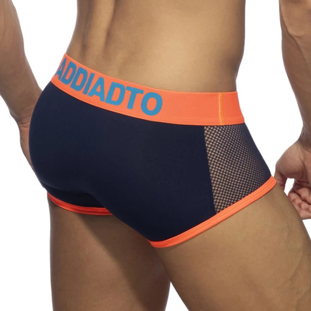 Mens Breathable Boxer Briefs Mesh Underpants Comfortable Color Matching - Picture 15 of 19