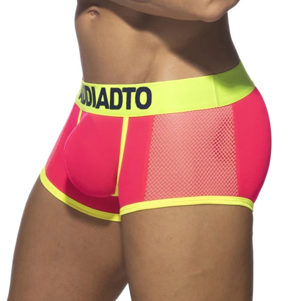 Mens Breathable Boxer Briefs Mesh Underpants Comfortable Color Matching - Picture 19 of 19