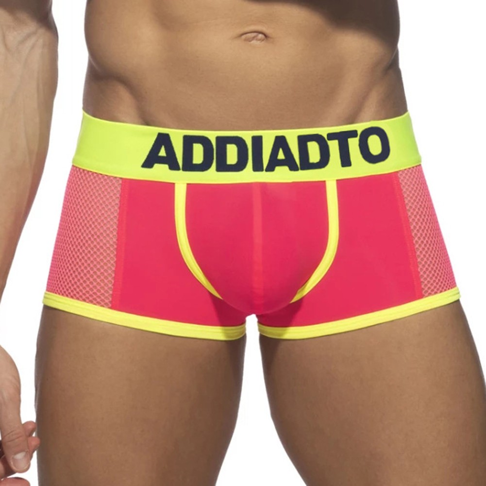 Mens Breathable Boxer Briefs Mesh Underpants Comfortable Color Matching - Picture 17 of 19