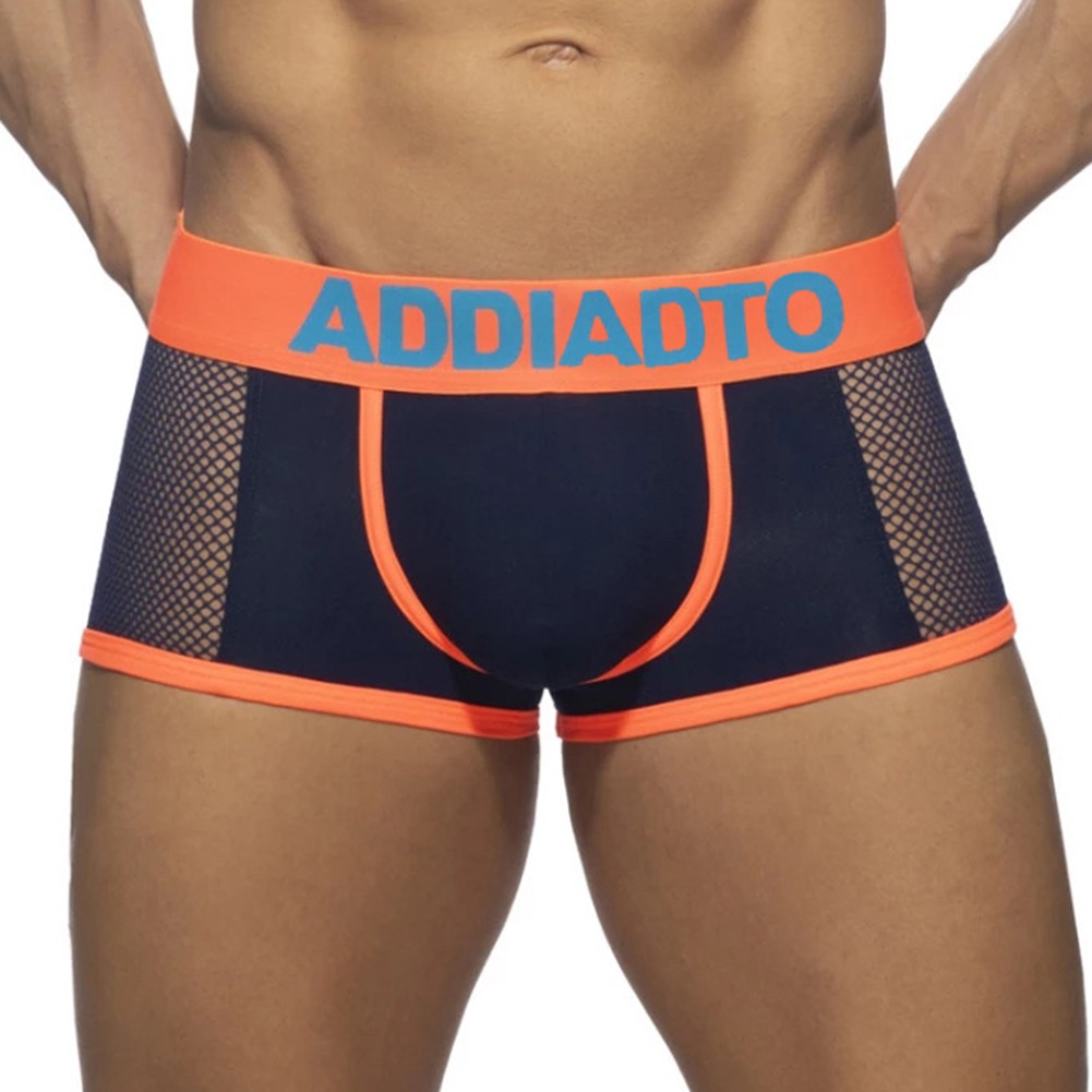 Mens Breathable Boxer Briefs Mesh Underpants Comfortable Color Matching - Picture 14 of 19