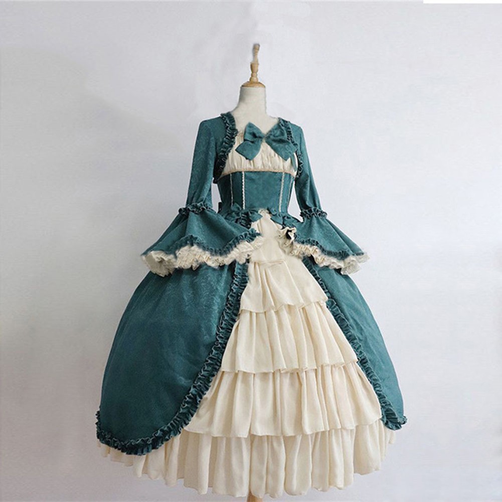 Vestido de disfraz gótico renacentista vintage para mujer traje de disfraces medieval