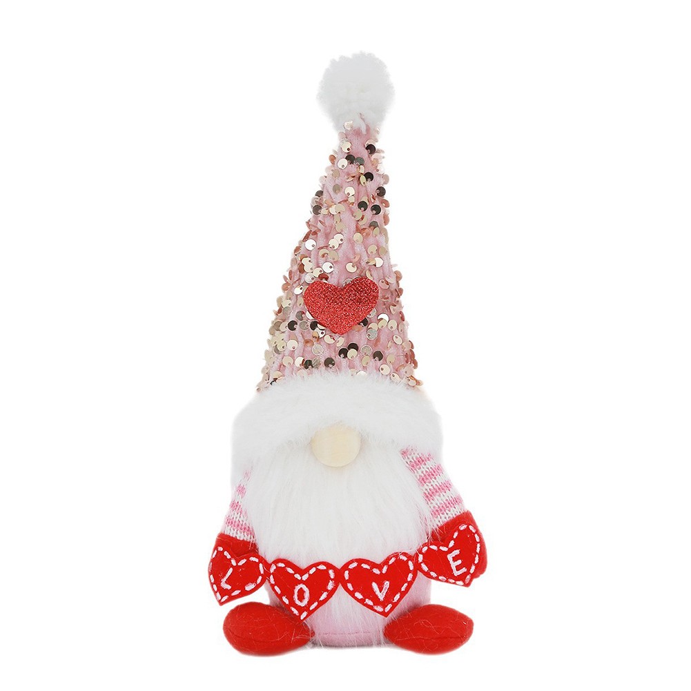 Valentine Gnome Plush Doll for Mr and Mrs Handmade Romantic Atmosphere - Picture 17 of 23