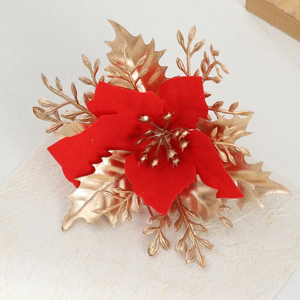 Plastic Honeysuckle Christmas Tree Flowers Ornaments for Seasonal Decor - Picture 12 of 12