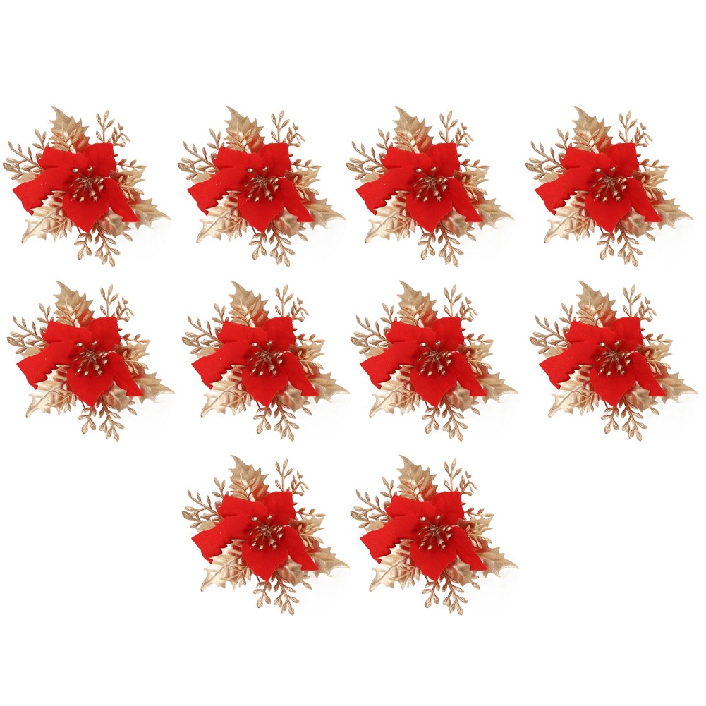 Plastic Honeysuckle Christmas Tree Flowers Ornaments for Seasonal Decor - Picture 10 of 12