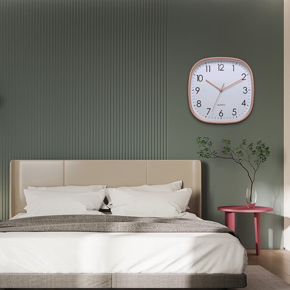 Large Display 12 Inch Wall Clock Battery Operated Round Clock for Home or Work