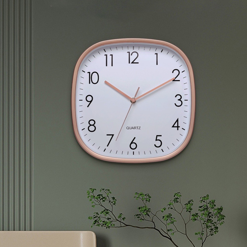 Large Display 12 Inch Wall Clock Battery Operated Round Clock for Home or Work