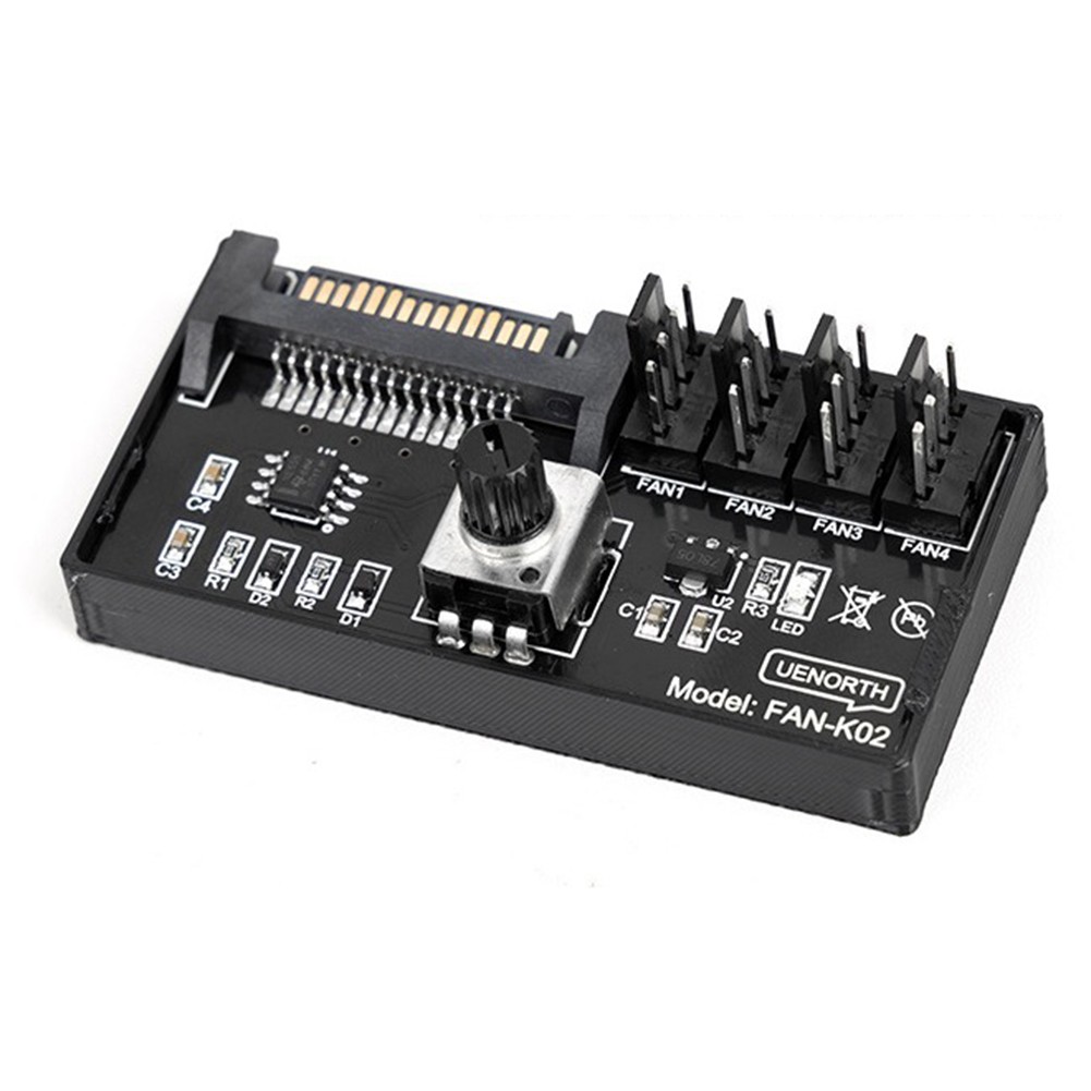 4Pin Fan Speed Controller for Server For PWM Fans For SATA and DC Powered Hub - Picture 13 of 14