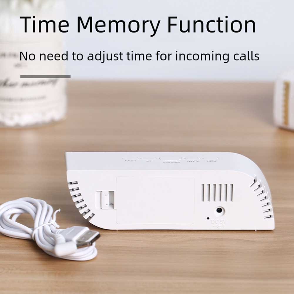 Compact Teardrop LED Alarm Clock with Makeup Mirror and Timer Function