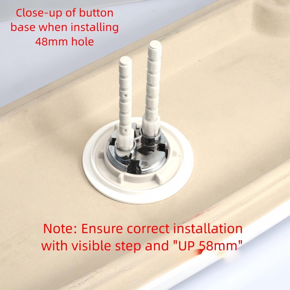 DUAL Spül WC-Taste kompatibel mit für 38 mm 48 mm und 58 mm Toilettendeckel - Bild 34 von 36