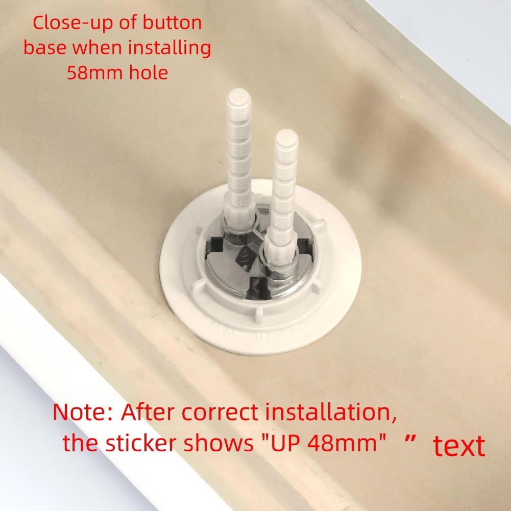 DUAL Spül WC-Taste kompatibel mit für 38 mm 48 mm und 58 mm Toilettendeckel - Bild 33 von 36