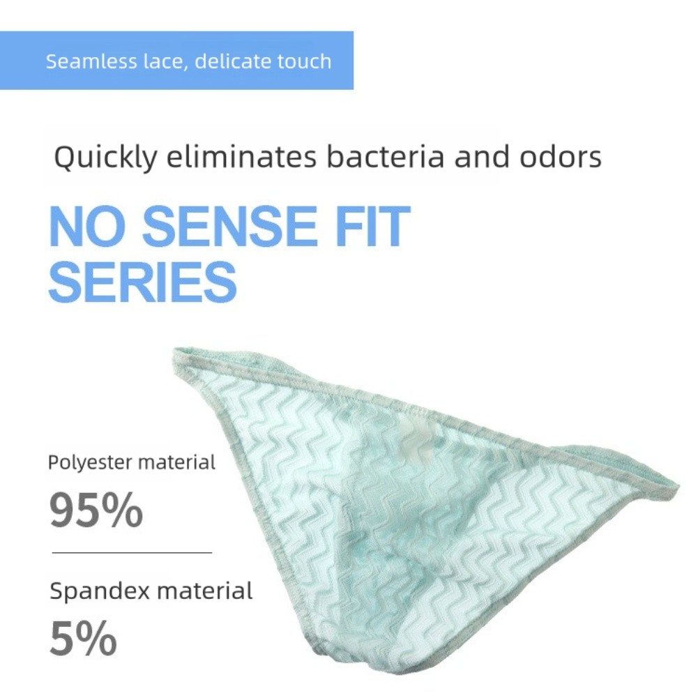 Men Lace See Through Breathable Pouch Underwear Striped Soft Fabric Brief - Photo 17/21