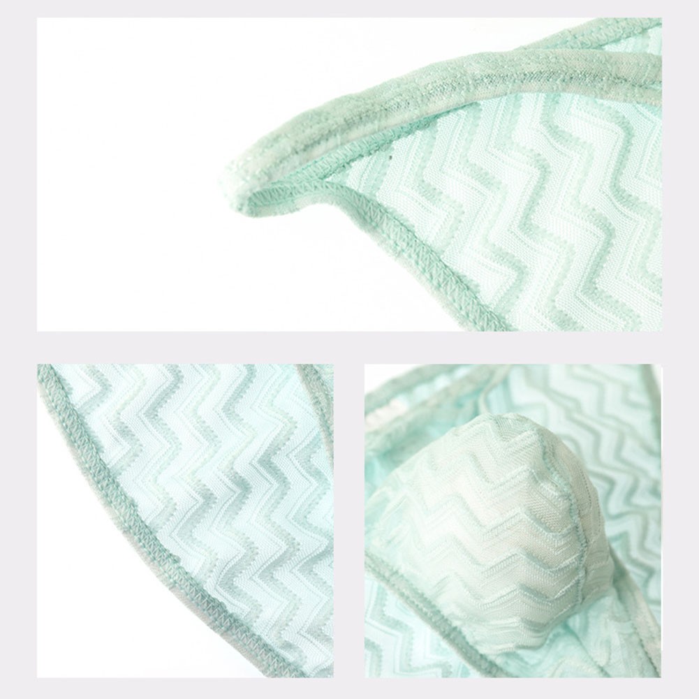 Men Lace See Through Breathable Pouch Underwear Striped Soft Fabric Brief - Photo 21/21