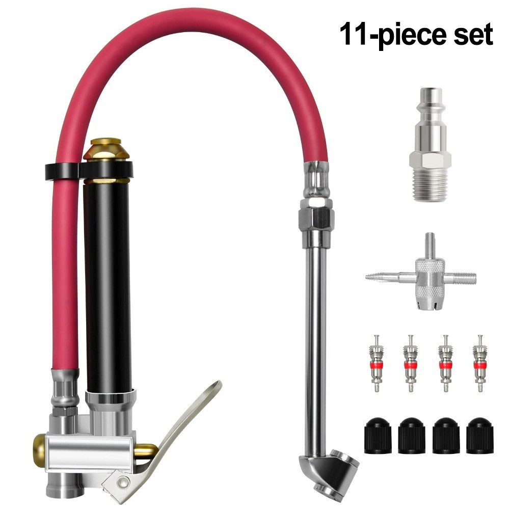 Heavy Duty Tire Pressure Gauge Dual Head 10120 PSI 14 Inch NPT for RV and SUVs - Picture 16 of 22