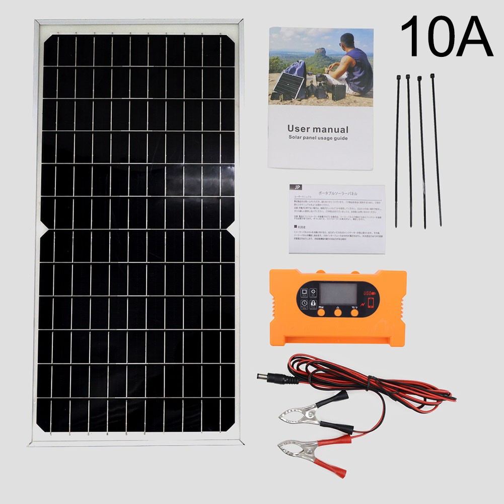 Monocrystalline 17W Solar Panel with 12V 24V Auto Voltage Identification System