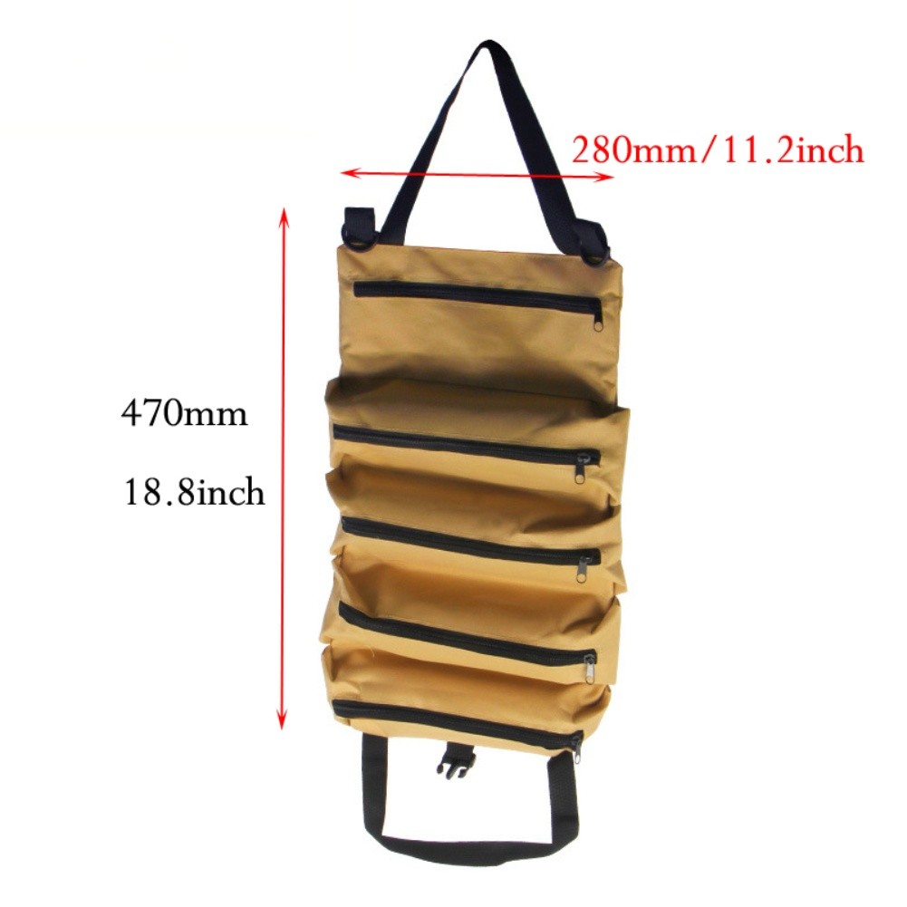 Roll Up Tool Organizer Bag Compact Design with Safety Buckle and Handles - Picture 18 of 18