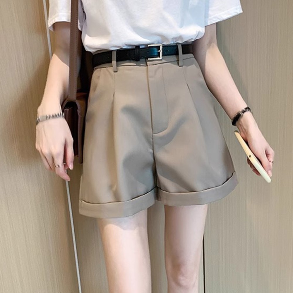 Casual Women Suit Shorts High Waisted Loose Fit Suitable for Spring Summer - Picture 15 of 48
