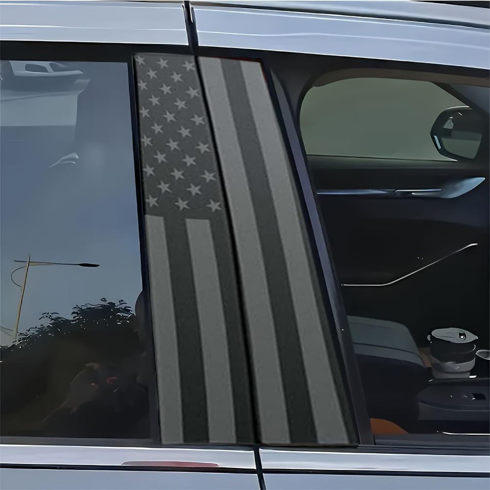 Car Pillar Stickers Set 2Pack B Pillar Decals for Doors 24 by 46 Centimeters
