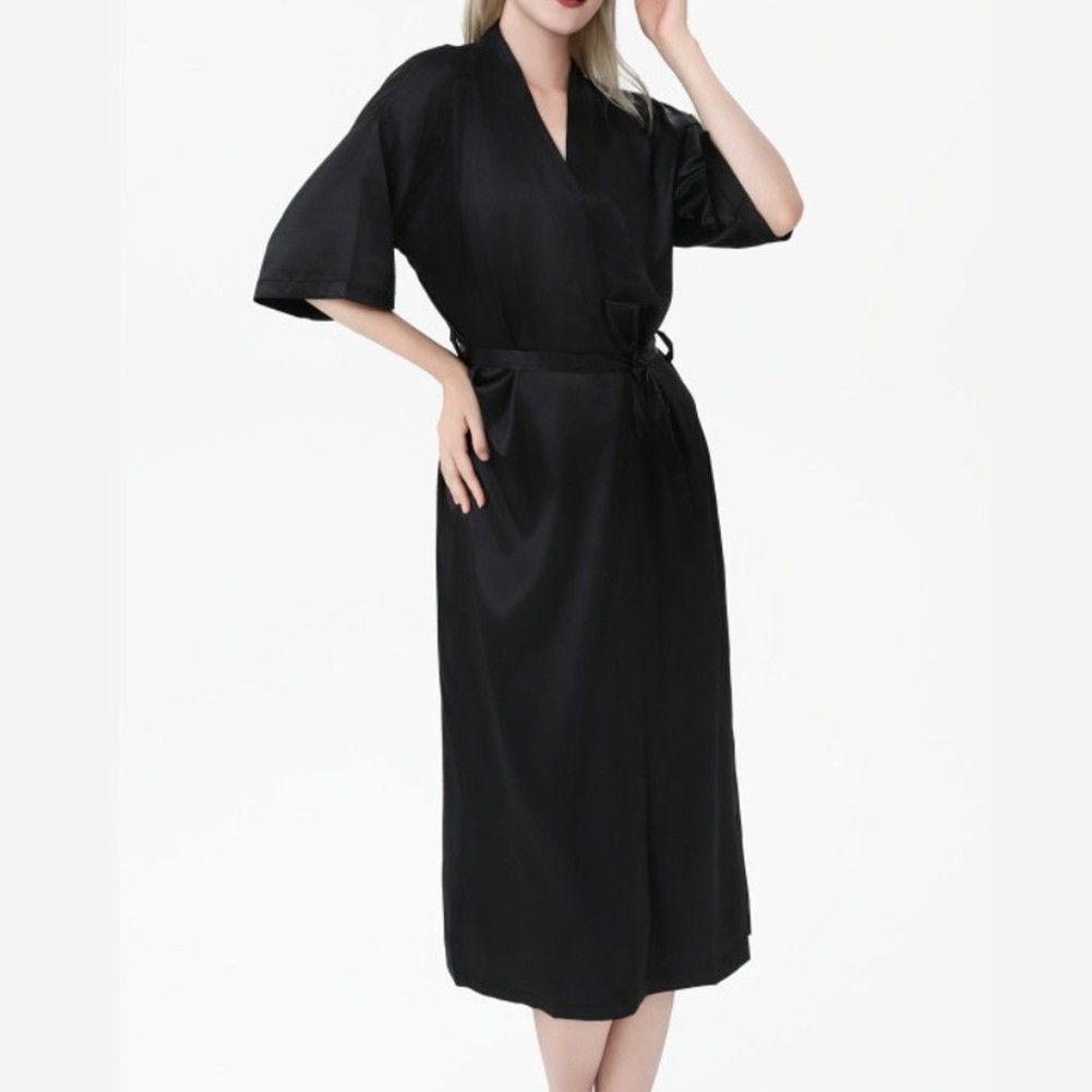 Thin Sleeveless Women Ice Silk Nightgown Pajamas Soft Fabric Regular Length - Picture 13 of 20