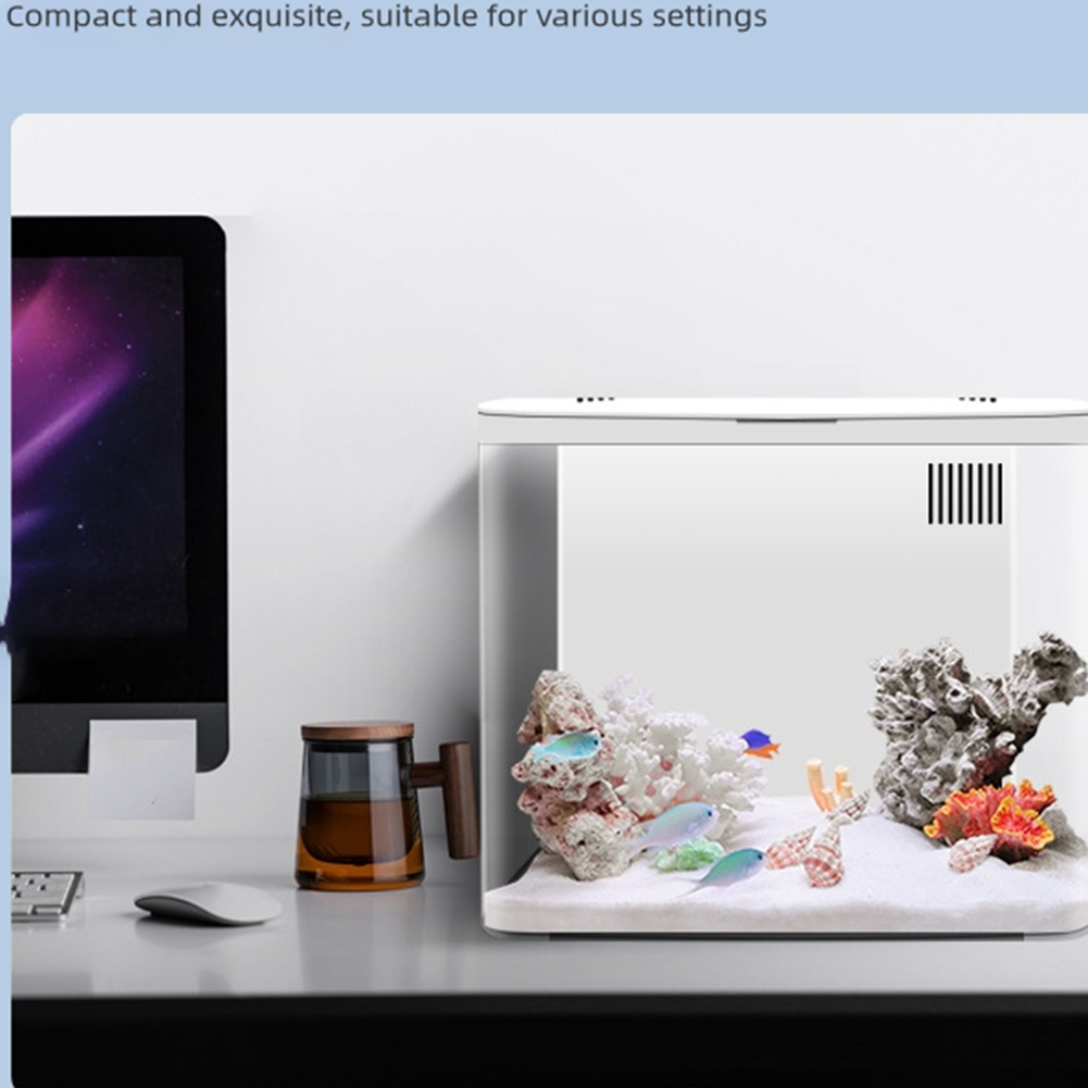 Betta Fish Aquarium Tank Starter Kit with LED and Filter Suitable for Desktop - Picture 30 of 37