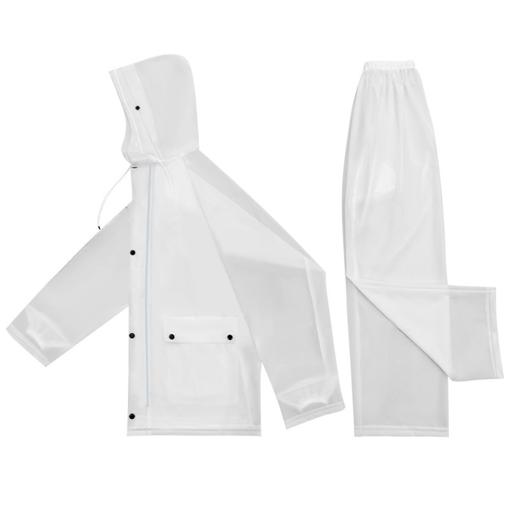 Adult PVC Waterproof Rain Suit Set Jacket and Pants for Delivery Riders